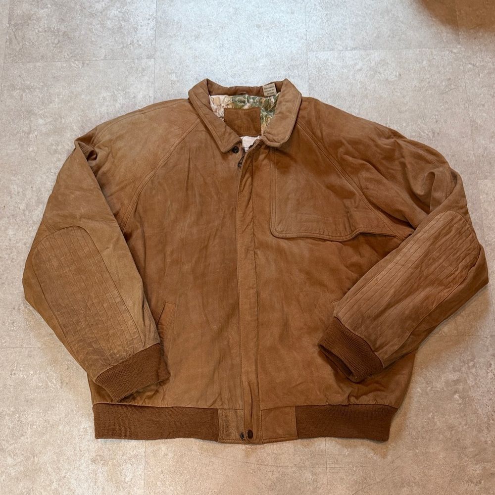 Vintage Marlboro Men's Leather Bomber Jacket Size Large